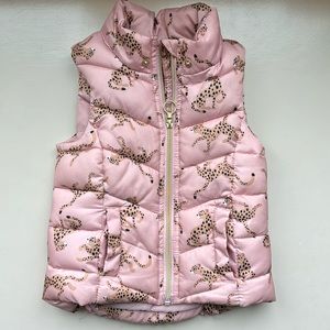 H&M pink cheetah vest. Sz 2-4